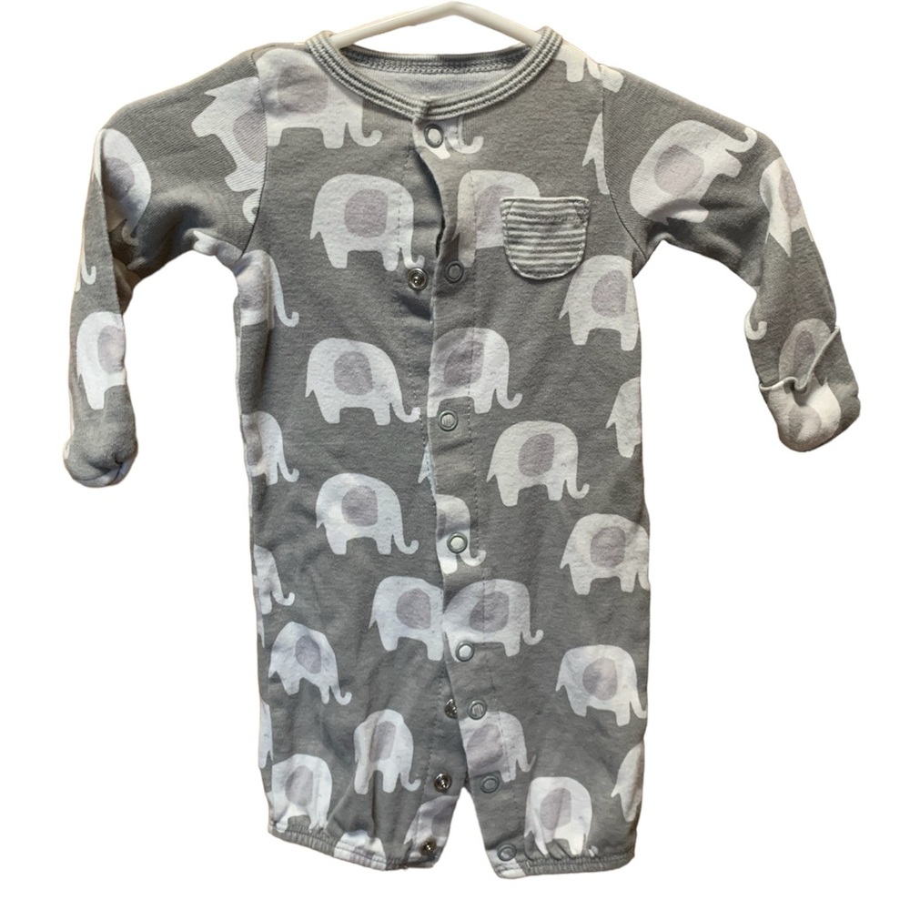 Carters, NB, adorable elephant print, gender neutral!